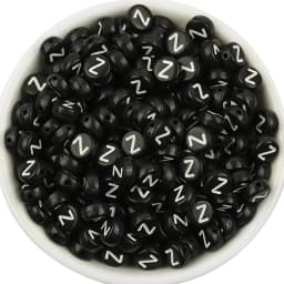 7x3.5mm Black Acrylic Beads Flat Round Pick Letters Loose Alphabet Spacer Beads Supplies For Jewelry Making Bracelets Accessory
