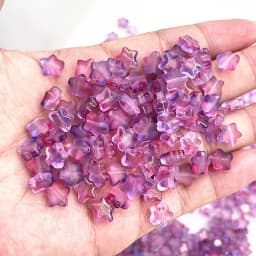 New 30pcs 8mm Five-pointed Star Matte Glass Beads Loose Spacer Beads for Jewelry Making DIY Handmade Bracelets Earrings
