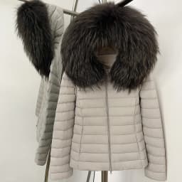OFTBUY Goose Down Real Fox Fur Collar Lightweight Quilted Zip Up Clothes New Winter Puffer Coat Women Short Hooded Down Jacket