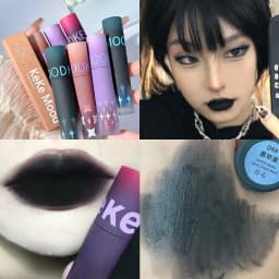 Matte Dark Red Lip Makeup Matte Black Brown Black Blue Gothic Velvet Lip Gloss Waterproof Moisturize Non-stick Cup Lipstick Tint