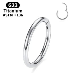G23 Titanium Nose Ring 14G 16G 18G 20G Hinged Segment Cartilage Tragus Earring Helix Daith Hoops Septum Clicker Piercing Jewelry