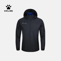 KELME Men's Waterproof Jacket Windbreaker Soccer Training Lightweight Training Outwear Quick Dry Coat 8163WT1001