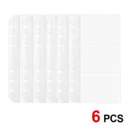 2024 New PU Leather Notebook A6 Binder DIY Planner Organizer 8 Zipper Pockets 12Pcs Budget Sheet 2Pcs French Alphabet Stickers
