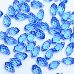 Austrian Crystal Teardrop Glass Beads 50pcs Briolette Waterdrop Pendant Loose Beads for Jewelry Making Bracelet DIY