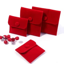 1PC Jewellery Pouch Packaging Bag Soft Velvet Gift Bracelet Necklace Earrings Rings Storage Button Velvet Bag Custom Logo