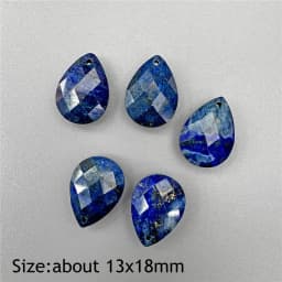 Water Drop Shape Stone Charms Faceted Amazonite Pendant Natural Gems Crystal Charms For Jewelry Making DIY Necklace 13x18mm