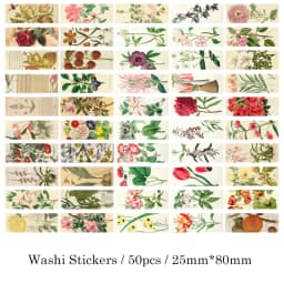 50pcs/pack Creative Ins Style Stickers Book DIY Scrapbooking Aesthetic Stationery Collage Junk Journal Decor Stickers