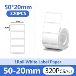 Niimbot 1Roll B1 White Sticker Paper Waterproof Adhesive Label White Anti-Oil For B1 B21 Mini Portable Thermal Printer Tape