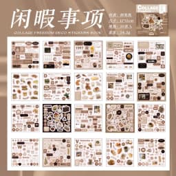 20 Pcs Cartoon Collage Sticker Book DIY Scrapbooking Collage Junk Journal Vintage Decor Stationery Supplies Stationery Sticker