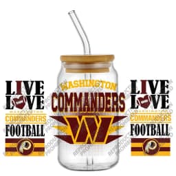 Waterproof Scratch Resistant 3D UV DTF Cup Wraps Vintage American Rugby Cold Transfer Stickers for 16oz Libbey Glass