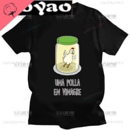 ME SUDA LA POLLA Cute Chicken Cartoon Print Tshirt Men Women Casual Cotton Unisex Sports Top T Shirt Streetwear Creativity Shirt