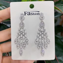 GODKI 2026 Luxury Trendy Link Chain Long Drop Earrings Cubic Zircon Earrings For Women Drop Earrings Brincos Fashion Jewelry