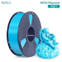 SUNLU 1 Roll PETG Clear Filament 1.75 ±0.02 mm 1 kg Spool (2.2 lbs) High Toughness Neatly Wound Filament Fit Most FDM Printer