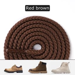 1 Pair Round Shoe Laces For Martin Shoes Sneakers Shoelaces Solid Boots Shoelace Solid Weaving Wear-resistant Shoestring