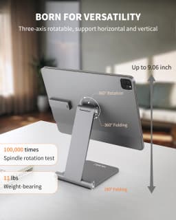 KUXIU X33 PRO MAX iPad Magnetic Charging Stand for iPad Pro 11/12.9/13 inch M4/iPad Air 11/13 inch M2 M3 Foldable Tablet Holder