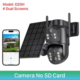 4K 8MP WiFi Solar Camera Outdoor Battery WiFi IP Camera Dual Lens Wireless Surveillance Camera iCsee APP Security Protection