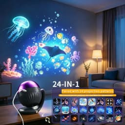 24-IN-1 LED Night Light Galaxy Projector Starry Sky Ocean Festival Projector Night Lamp For Room Decorative Children Kids Gift