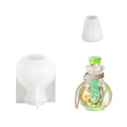 Small Bottle Pendant Silicone Mold Epoxy Resin Molds DIYs Heart Wishing