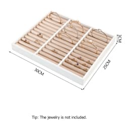 PU Leather Jewelry Display Tray for Drawer Counter Top Pendant Earrings Necklace Ring Organizer Bracelet Holder Storage Showcase