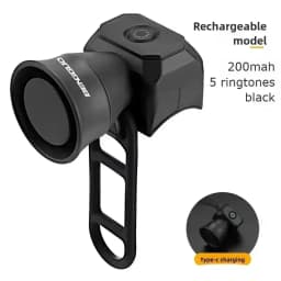 Bicycle Electric Bell USB Rechargeable MTB Scooter Road Bike Handlebar Horn 4 Modes Sound Alarm Ring Bell Cycling Accessories