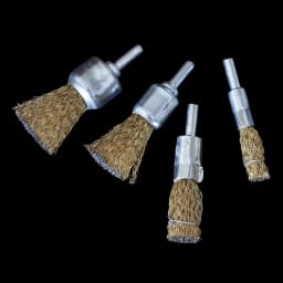 4pcs Wire Brush Wheel Cup Brush Set 1/4 Inch Shank Wire Wheel for Drill Attachment 0.012 Inch Wire Wheel