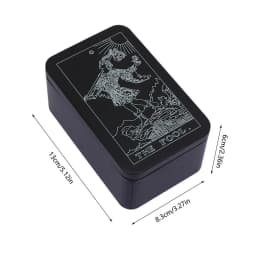 Tarot Cards Box Iron Case Holder for Card Deck Storage Portable Tarot Organizer Storage Case Holder Box For Tarot Cards And Game