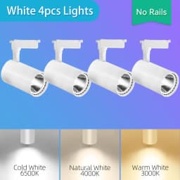 Full Set Led Track Lights 50W 40W 20W Cob Ceiling Rail Spotlight Lighting Indoor For Living Room Kitchen Decor Led Track Lights