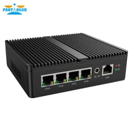 Partaker Mini PC N5105 N150 J4125 J6413 Soft Router 4 Intel I226 2.5G LAN PfSense Firewall Appliance 2xDDR4 OPNsense VPN Server