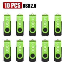 10pcs/lot USB 2.0 USB Flash Drive Flash Memory Card 32GB Pendrive 64GB Usb Stick 4GB 8GB 16GB Memory Stick U Disk Free Logo