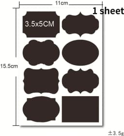 1Sheet Black Blackboard Sticker PVC Erasable Chalkboard Sticker Comestic Cream Box Labels Home Kitchen Spice Jars Multiple Tags