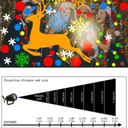 16 Pattern Christmas Projector USB LED Lighting Santa Claus Snowflake Projection Light for NewYear Party Indoor Decor Fairy Lamp