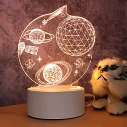 3D Lamp Acrylic LED Night Lights Bear Dinosaur Child Night Light Led for Bedroom Decoration Christmas Decor Wedding Party Favors