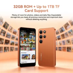Blackview WAVE 2C Mini Palm Smartphone, 12GB Expand RAM(3GB Physical+9GB Virtual RAM) 32GB ROM, 5 Inch Small Screen, 1080P Video Recording, Android 16, Face Unlock, 3000mAh Battery, Google Lens, Free Soft TPU Protective Case