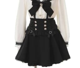 Japanese Mine Double Butterfly Braid Buckle Leather Ring High Waist Skirt Shorts Women Liz Sweet Pink Lace Pleated Short Skirt