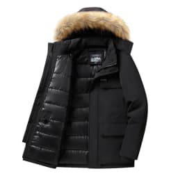 Winter 2026 New Fashion Men Solid Color Simple Basic Casual Trendy Daily Thicken Hooded Parka Male American Style Coats Tops
