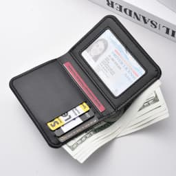 Vertical Short PU Leather Men's Wallet, Soft Leather Ultra-thin, ID Card And Credit Card Wallet Suitable for Men