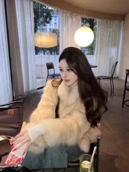 2025 New Fur Coat Women's Winter Stand Collar Gradient Thickened Warm Environmentally Friendly Plush Versatile Short Style