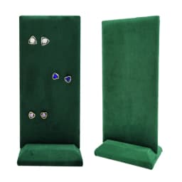 40-Hole Velvet Jewelry Display Stand - Detachable Earring & Pendant Organizer with Wooden Base, Multi-Color for Boutique
