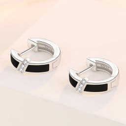 High-quality 925 Sterling Silver Earrings luxury 10mm Circle Zircon Hoop Earring for Grils Woman Wedding party Jewelry Gifts