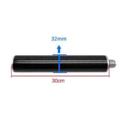 Carbon Fiber Extension Pole 32mm Diameter with 5/8 11 Thread for GPS Surveying Rod Compatibility Length Options 10cm to 50cm