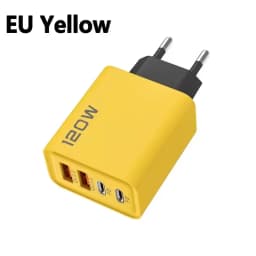 120W USB-C Charger 4 Ports PD Quick Charge 3.0 Type-C USB Phone Chargers Fast Charging Adapter For IPhone17 16 15 Xiaomi Samsung