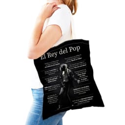 Michael Jackson Lady Shopping Bags Double Print Super Star Women Shopper Tote Bag Lightweight Album Girl Shop Satchel