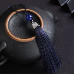 10Pcs Tassels Silky Handmade Soft Tassels Jade Bead Tassels DIY Craft Jewelry Car Key Chain Decor Pendants Smooth Fringe Trim