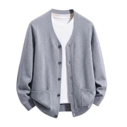 Men's V-Neck Knit Cardigan Sweater Casual Button Down Long Sleeve Warm Coat Jacket Loose Fit Winter Sweatshirts with Pockets