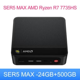 Beelink Mini PC SER 5 SER5 MAX AMD Ryzen R7 7735HS R5 5500U Desktop Gaming Computer WiFi 6 1000M M.2 2280 NVMe SSD 4K 60Hz