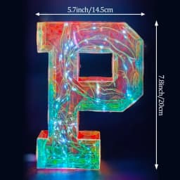 Multicolor Letters LED Night Light Numbers Dual‑Power Light‑Up Battery USB Operated Portable Indoor Decor for Party Wedding Home