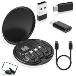 General Multifunctional 60W Type C Data Cable Set Fast Charge For IPhone Chargers Storage Box Card Pin Travel Box Phone Holder