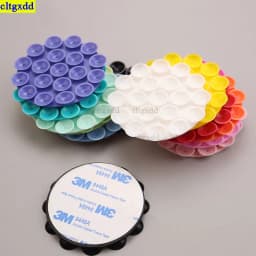 Cltgxdd 1 Piece Circular Portable Silicone Suction Cup Phone Holder Single-Sided Installation Car Navigation Universal Phone Hol