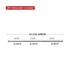 2/3M Universal Telescopic Rod Crossbar Photo Background Support System Adjust Stand Photography Photo Studio Boom Super Racks
