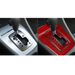 For Audi A4 S4 B7 2005-2008 Car Accessories Real Carbon Fiber Gear Shift Panel Set Cover Trim Interior Sticker Modification